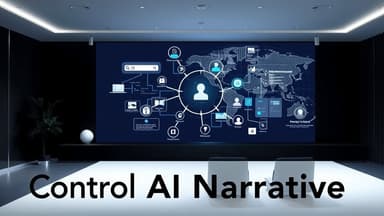 Modern editorial image illustrating branded GEO and controlling how AI describes a brand